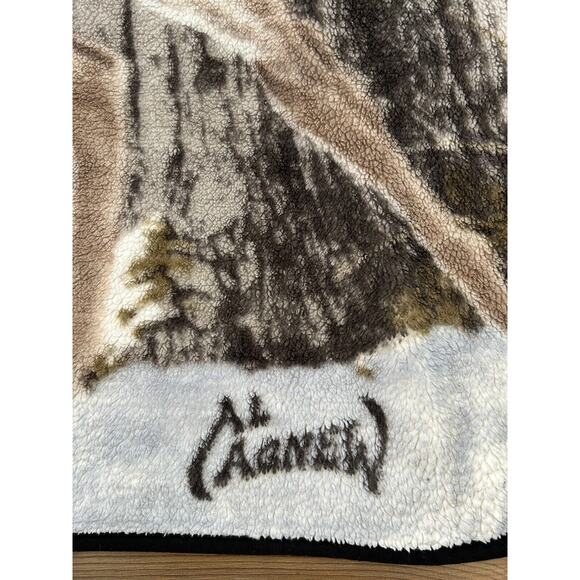 Al Agnew Winter Mountain‎ Deer Wall Art Tapestry Throw Blanket Cabincore Hunting - Picture 3 of 10